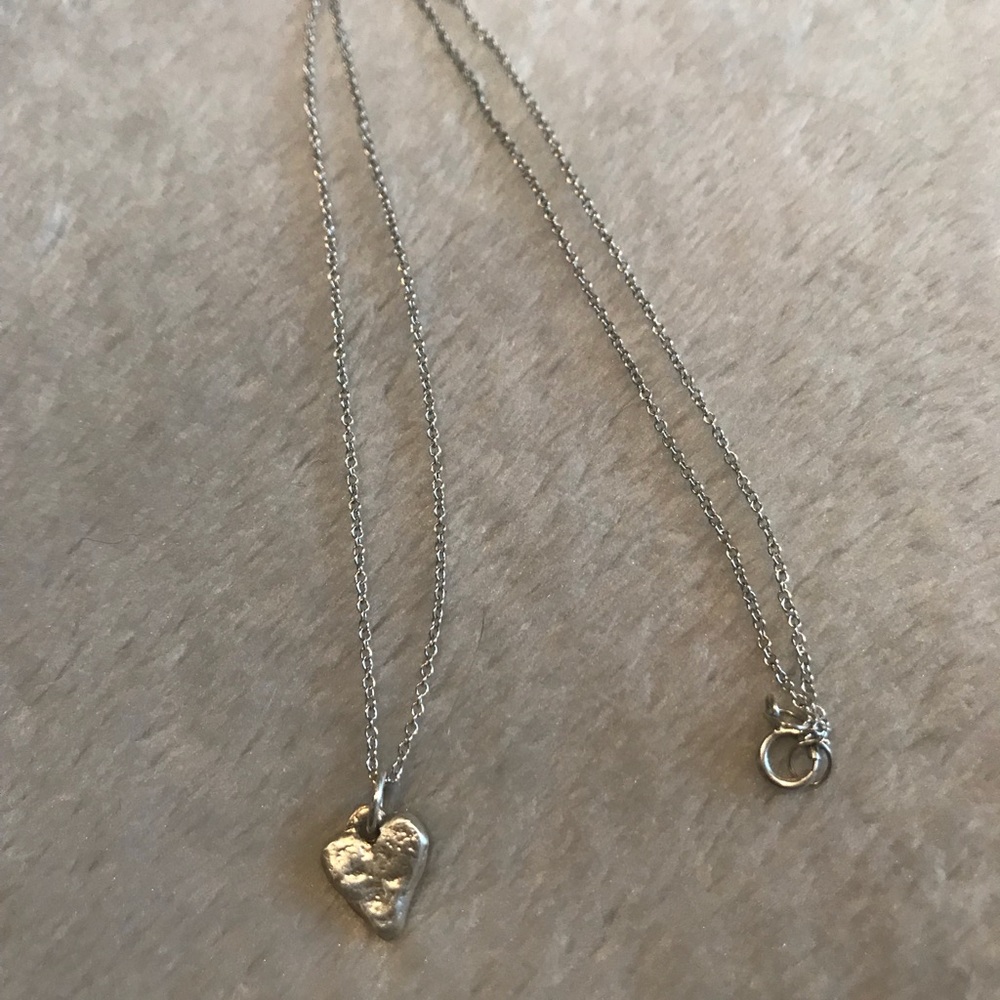 Dogeared sterling silver heart necklace